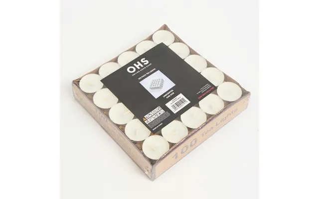 Ohs Unscented Tea Lights - 100 Pack