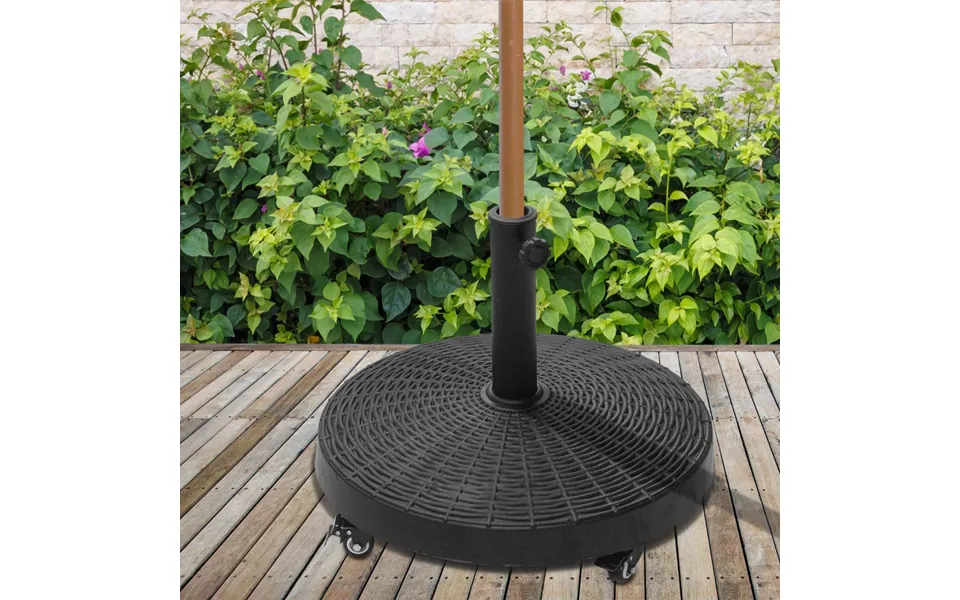 Outsunny Garden Parasol Umbrella Base, Black - 22.7kg