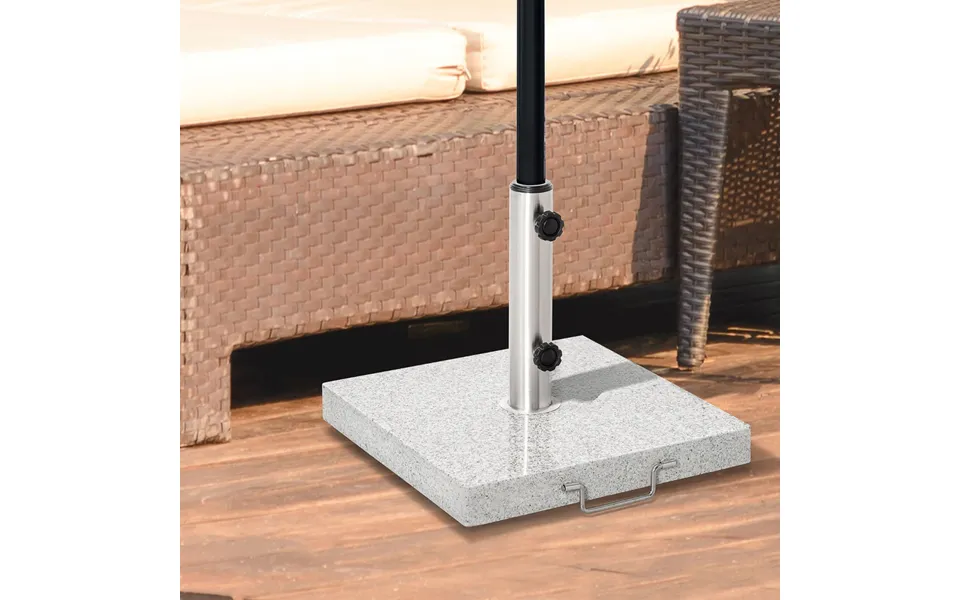 Outsunny Garden Parasol Umbrella Base, Grey - 25kg