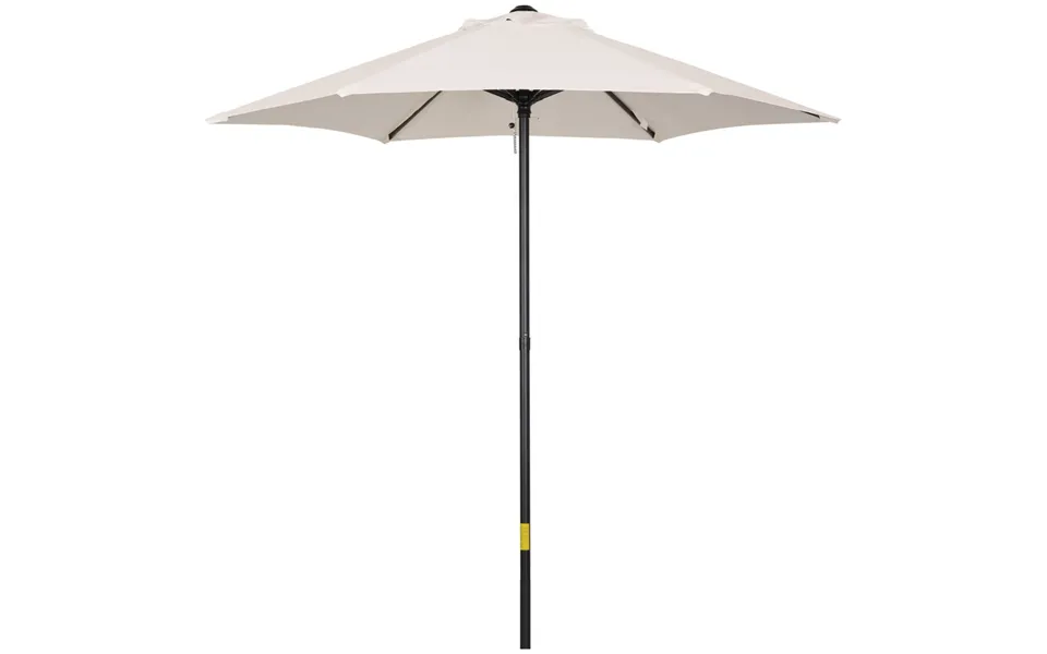 Outsunny Patio Parasol Umbrella, Cream - 1.96m