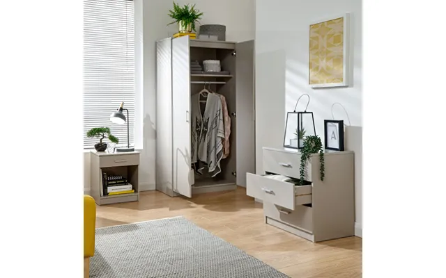 Panama 3 Piece Bedroom Furniture Set - Grey