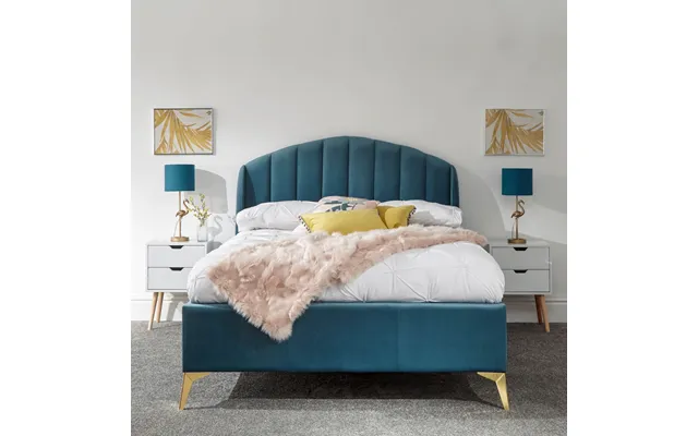 Pettine End Lift Ottoman Storage Bed, 5ft King - Teal
