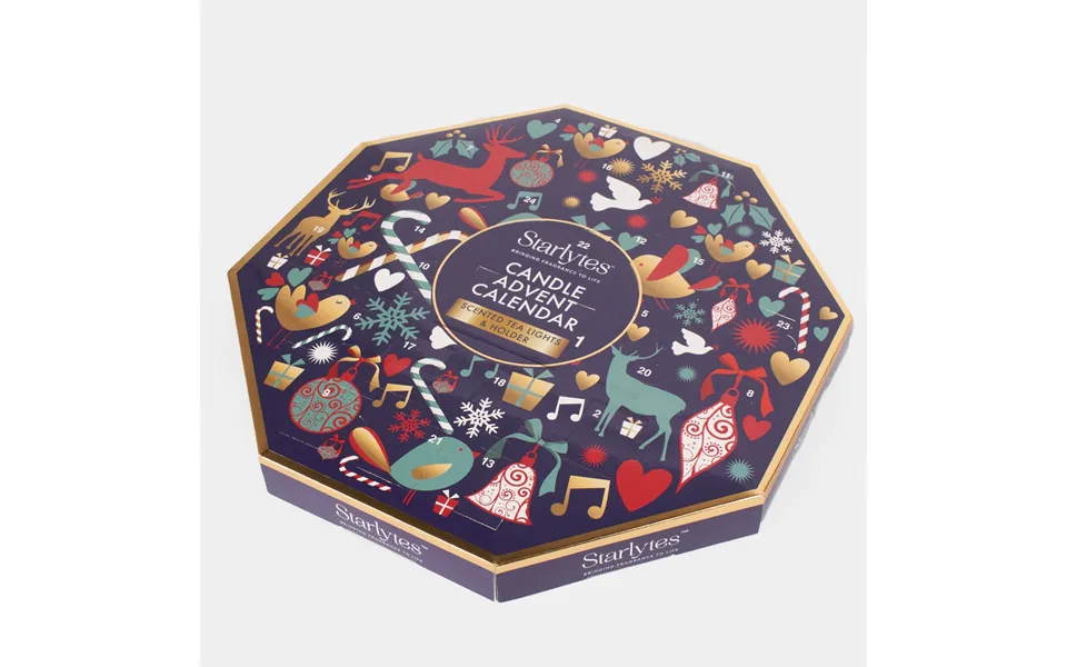 Starlytes Christmas Scented Tealights And Holder Advent Calendar
