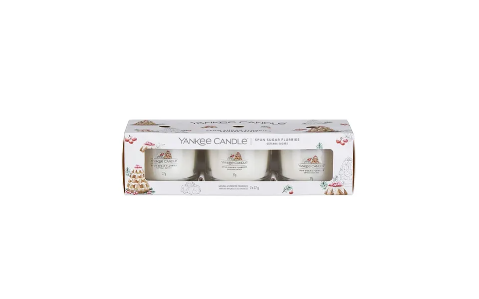 Yankee Candle Votive Set Of 3 - Spun Sugar Flurries