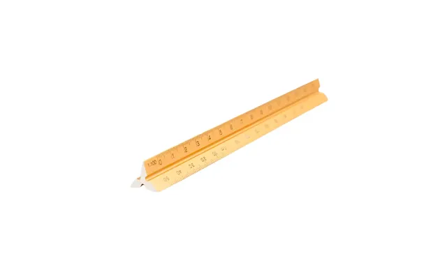 Triangular Scale Ruler - Gold
