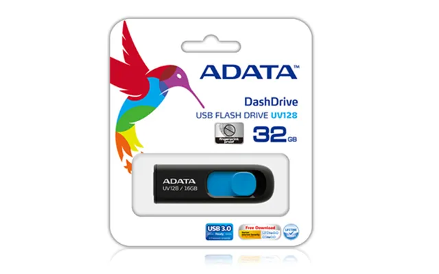 Adata Dashdrive Uv128 128gb Usb Flash Drive Usb Type-a 3.2 Gen 1 3