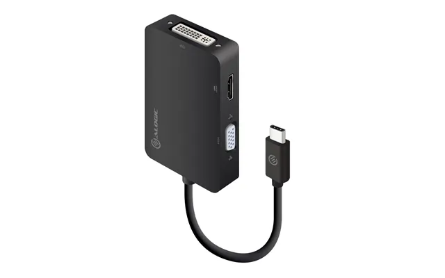 Alogic 3-in-1 Usb-c To Hdmi Dvi Vga Adapter - Male To 3-female