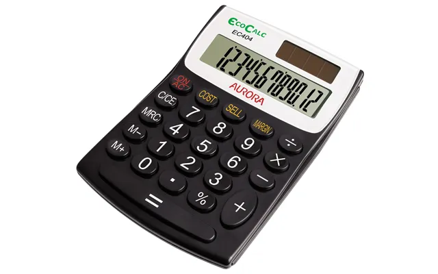 Aurora Ec404 Calculator Pocket Basic Black