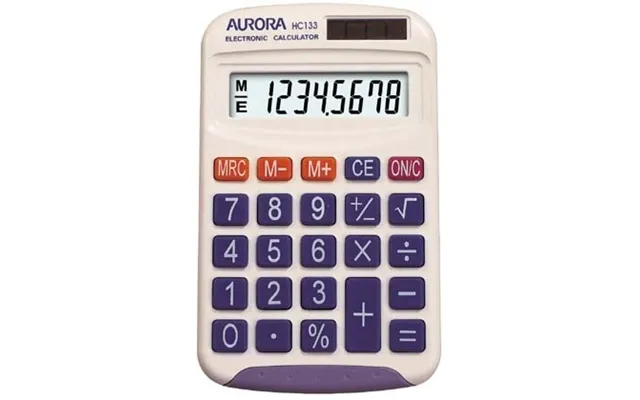 Aurora Hc133 Calculator Pocket Basic White