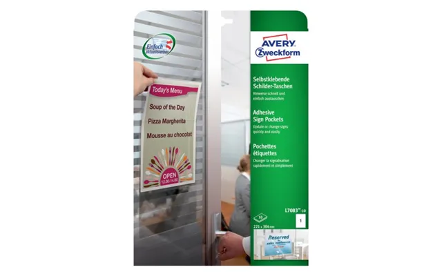 Avery L7083-10 Self-adhesive Label Rectangle Permanent Transparent 10