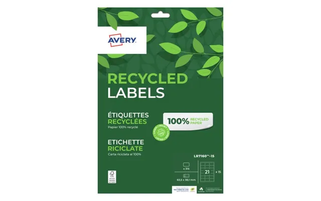 Avery Lr7160-15 Printer Label White Self-adhesive Printer Label