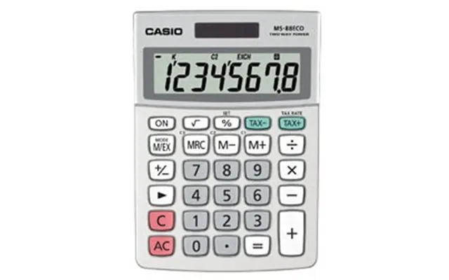 Casio Ms-88eco Calculator Desktop Display