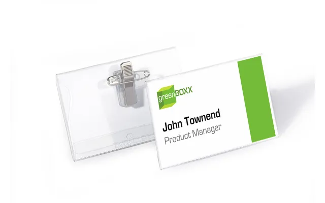 Durable Pvc Combi Clip Name Badge