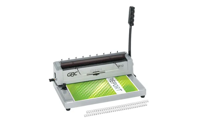 Gbc W12 Manual Punch And Wire Binding Machine Capacity 125 A4 Sheets