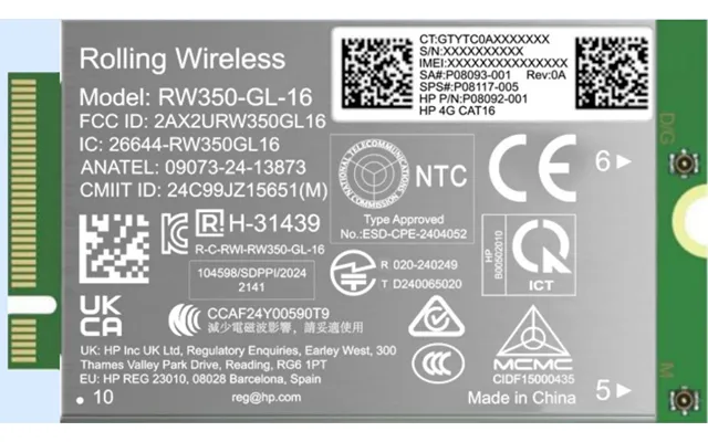 Hp 4g Lte-advanced Pro Cat16 Wwan Internal
