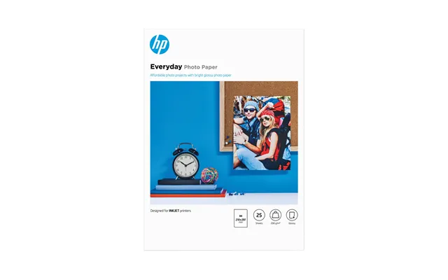Hp Everyday Photo Paper. Glossy. 200 G M2. A4 210 X 297 Mm . 25 Sheet