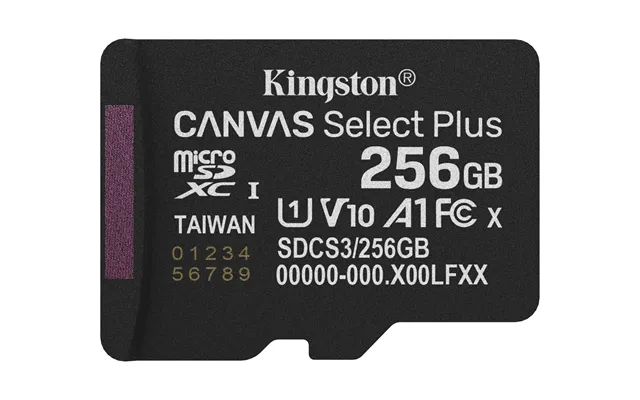 Kingston Technology 256gb Micsdxc Canvas Select Plus Gen3 150r A1 Sing