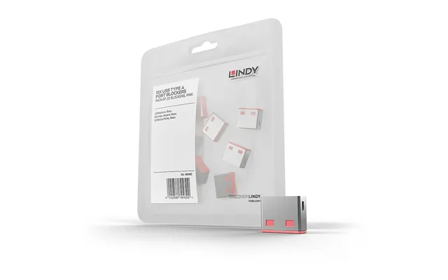Lindy Usb Port Blocker Without Key - Pack Of 10. Pink
