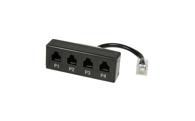 Logilink 0.1m Rj45 4xrj11 Telephone Splitter Black