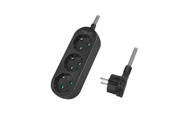 Logilink Lps261 Power Extension 1.5 M 3 Ac Outlet S Indoor Black