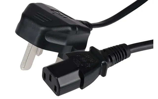 Maplin Pl011 Power Cable Black 2 M Power Plug Type G C13 Coupler