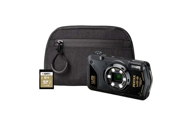 Pentax Wg-8 20mp 5x Zoom Tough Compact Camera - Black