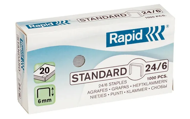 Rapid Staples Standard 24 6 Galvanized Box Of 1000