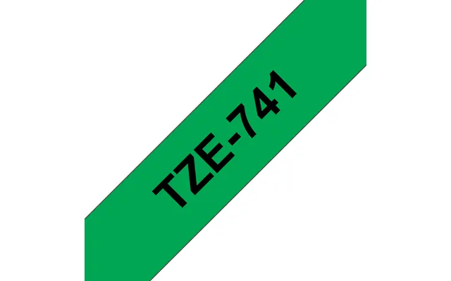 Brother Tze-741 Directlabel Black On Green Laminat 18mm X 8m For Broth