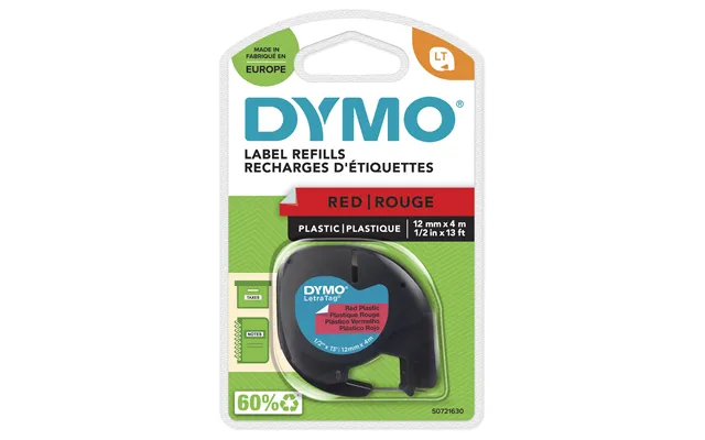 Dymo 91203 S0721630 Directlabel-etikettes Polyester Red 12mm X 4m For
