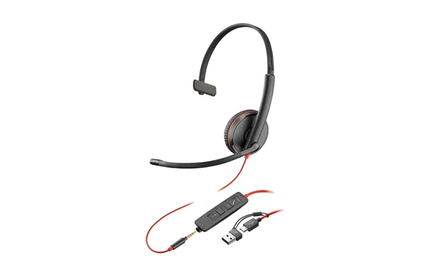 Hp Poly Blackwire 3215 Monaural Usb-c Headset 3.5mm Plug Usb-c A Ada