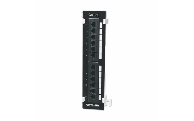 Intellinet Patch Panel. Cat5e. Wall-mount. Utp. 12-port. Black