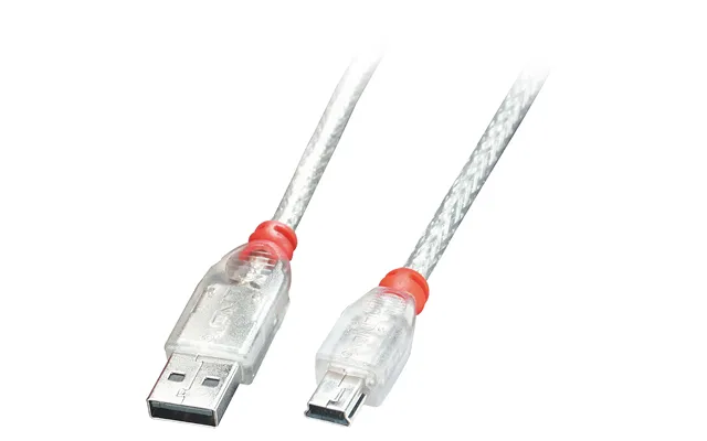 Lindy 3m Usb 2.0 Cable - Type A To Mini-b. Transparent