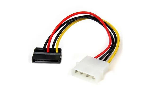 Startech.com 6in 4 Pin Lp4 To Left Angle Sata Power Cable Adapter