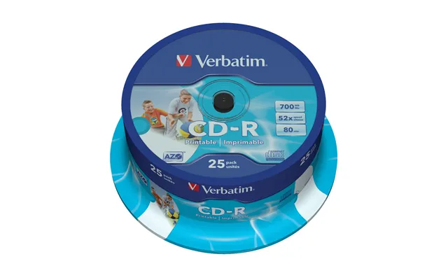 Verbatim Cd-r Azo Wide Inkjet Printable 700 Mb 52x 25 Pc S