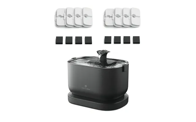 Petlibro Dockstream Battery-operated Water Fountain - Black Dockstream & 8 Filters