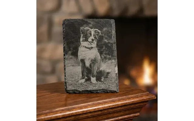 Photograph Dog Engraving On Slate