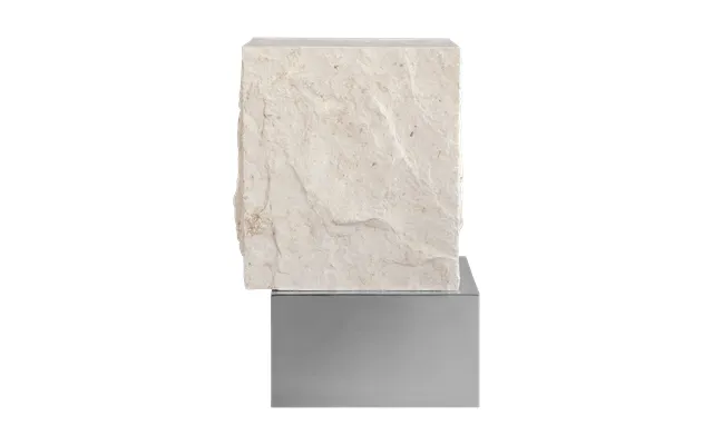 101 Copenhagen Temple Side Table Tall 50x33 Cm Chrome-limestone