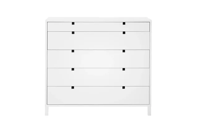 1898 Square Dresser 5 Drawers White