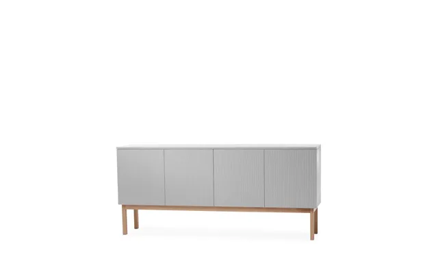 A2 Beam Side Table Light Grey - Stand In White Oiled Oak