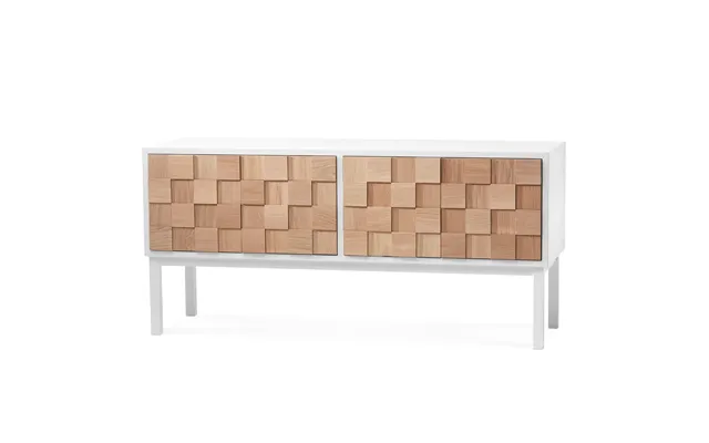 A2 Collect 2016 Media Bench With Leg White Oiled Oak-white