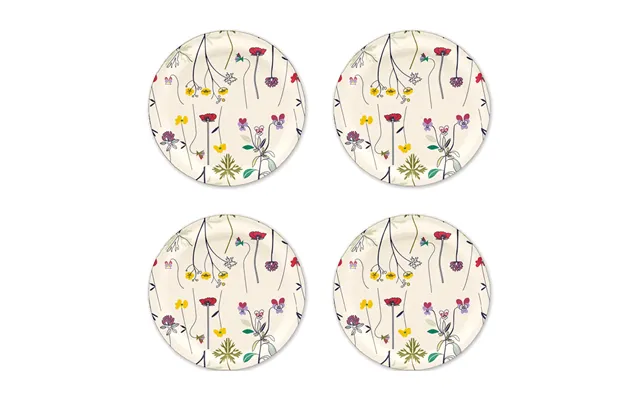 Åry Home Herbarium Coaster Ø11 Cm 4-pack Off-white