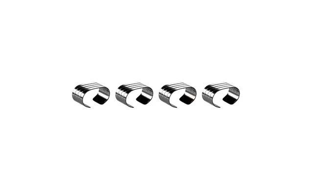 Aida Groovy Napkin Ring 4-pack Stainless Steel