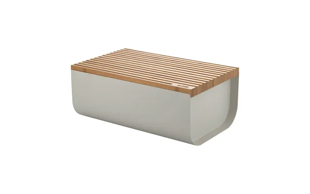 Alessi Mattina Bread Bin 34 Cm Warm Grey-bamboo