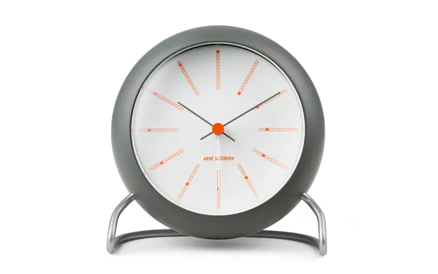 Arne Jacobsen Clocks Aj Bankers Table Clock Ø11 Cm Dark Grey