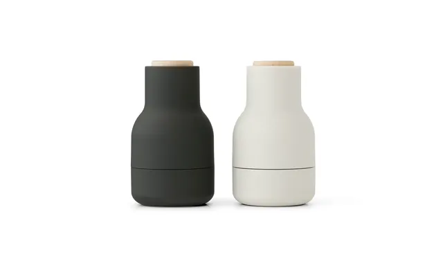 Audo Copenhagen Bottle Grinder Spice Mill - Small 2-pack Ash-carbon-beech