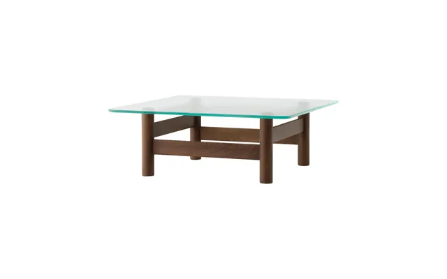 Audo Copenhagen Brasilia Coffee Table 100x100 Cm Dark Stained Oak-clear Glass