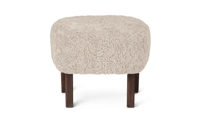 Audo Copenhagen Ingeborg Ottoman Sheep Skin Moonlight-legs In Smoked Oak