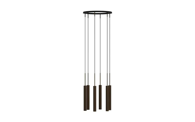 Audo Copenhagen Tubulaire Chandelier 6 Anodized Bronzed