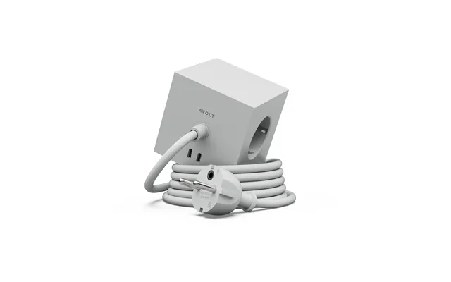 Avolt Square 1 Power Strip Usb-c 30w 3 M Gotland Gray