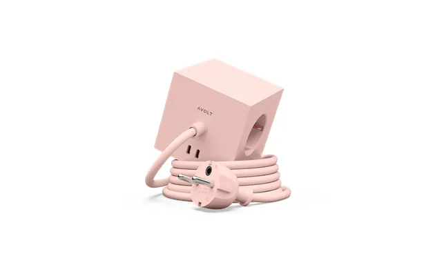 Avolt Square 1 Power Strip Usb-c 30w 3 M New Pink
